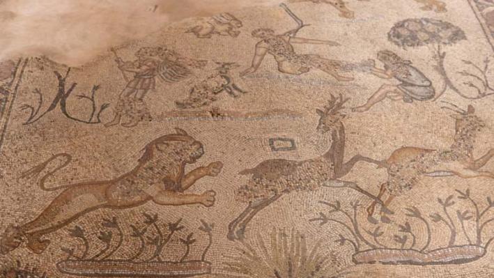 Szokatlanul finom kidolgozású bizánci mozaikokat fedeztek fel a Gázai övezetben